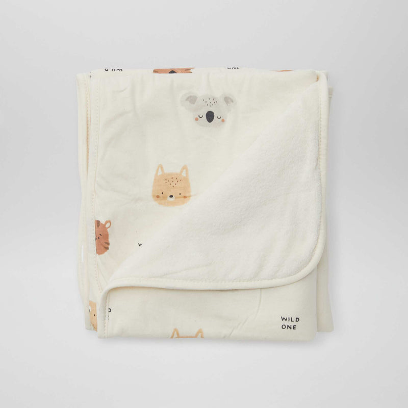 Couverture imprimée avec intérieur effet polaire