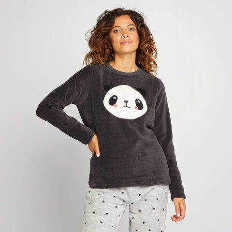 Pyjama sweat + pantalon en polaire - 2 pièces