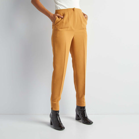 Pantalon cigarette taille haute