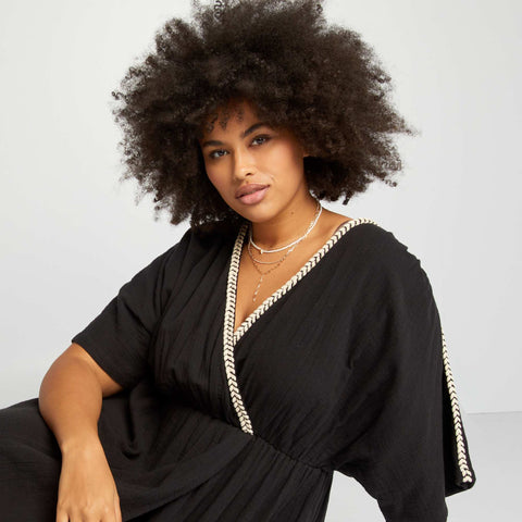Robe longue en gaze de coton