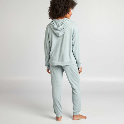 Ensemble sweat + pantalon en maille doudou