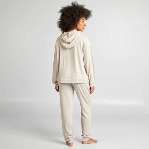 Ensemble sweat + pantalon en maille doudou