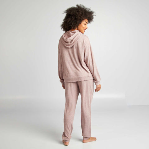 Ensemble sweat + pantalon en maille doudou