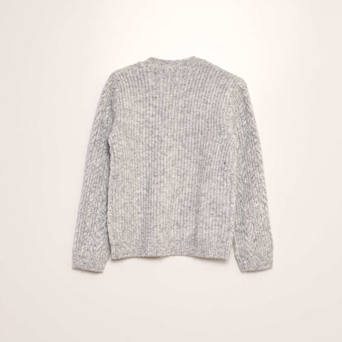 Pull en tricot col rond