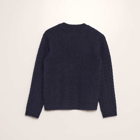 Pull en tricot col rond