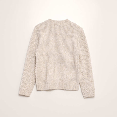 Pull en tricot col rond