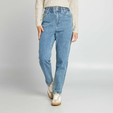 Pantalon denim coupe mom