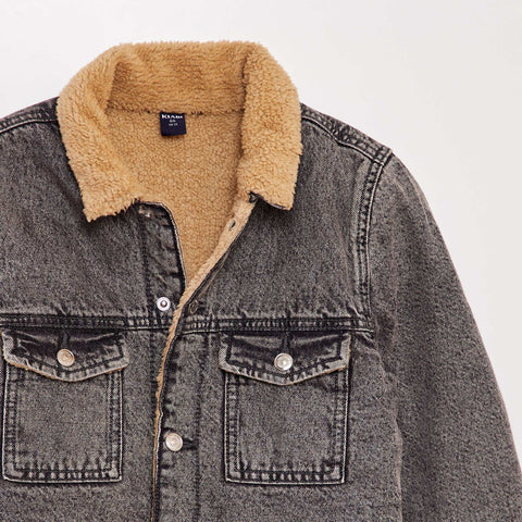 Blouson en jean et sherpa