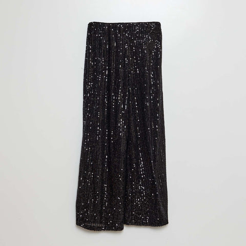 Pantalon droit à sequins