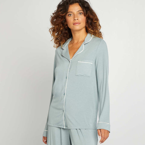 Pyjama chemise + pantalon en jersey - 2 pièces