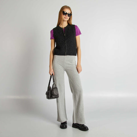 Pull sans manches en maille douce