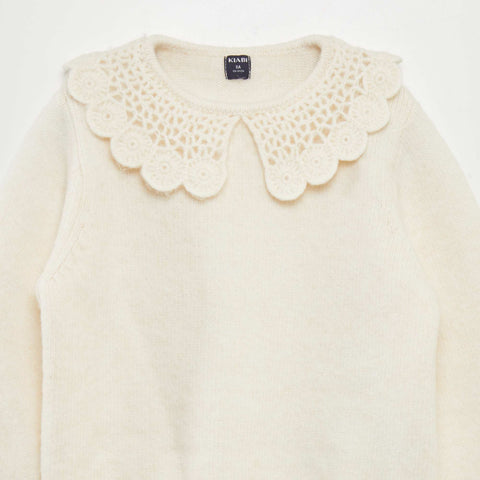 Pull en maille col claudine