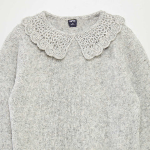 Pull en maille col claudine