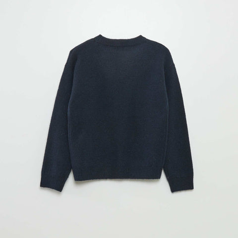 Pull uni en maille