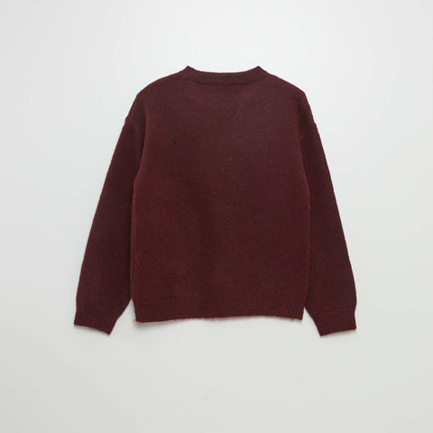 Pull uni en maille