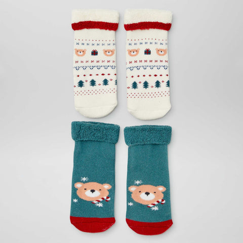 Chaussettes de Noël en maille épaisse - lot de 2