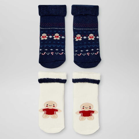 Chaussettes de Noël en maille épaisse - lot de 2