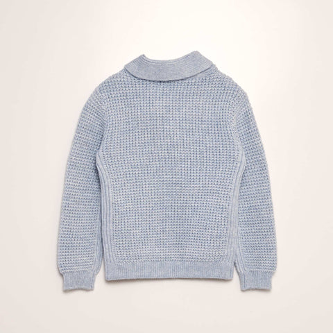 Pull en tricot avec col châle