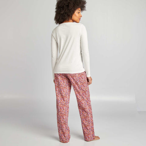 Ensemble pyjama tee-shirt + pantalon imprimé