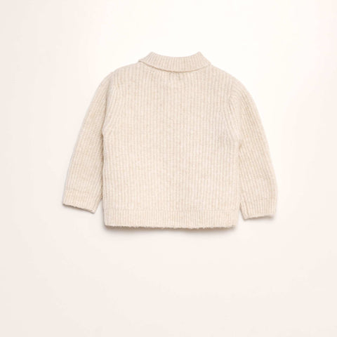 Pull en tricot col polo