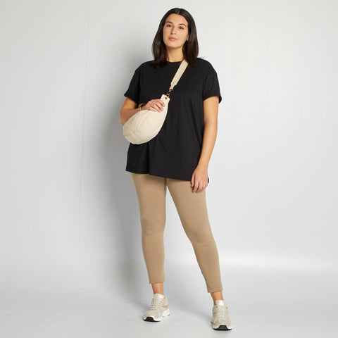 Tee-shirt en jersey uni manches courtes