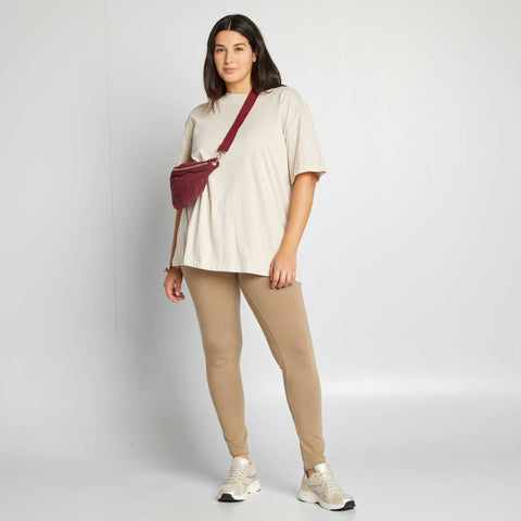 Tee-shirt en jersey uni manches courtes