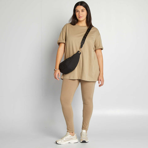 Tee-shirt en jersey uni manches courtes