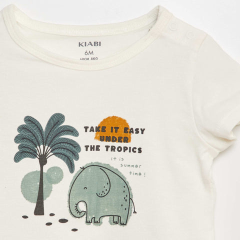 Ensemble t-shirt + short - 2 pièces