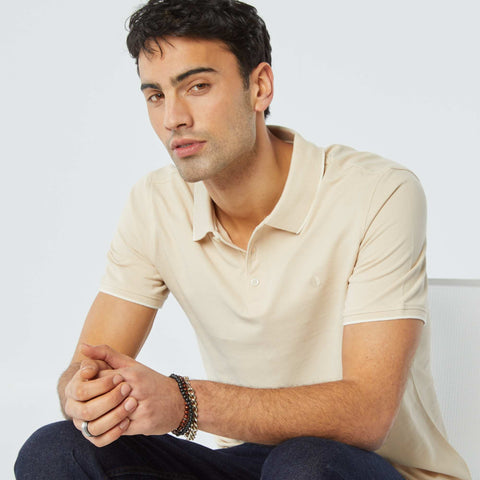Polo en piqué  de coton