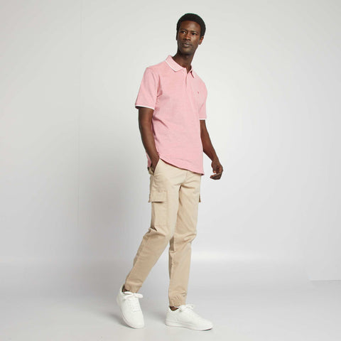 Polo en piqué  de coton