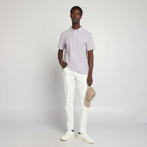 Polo en piqué  de coton