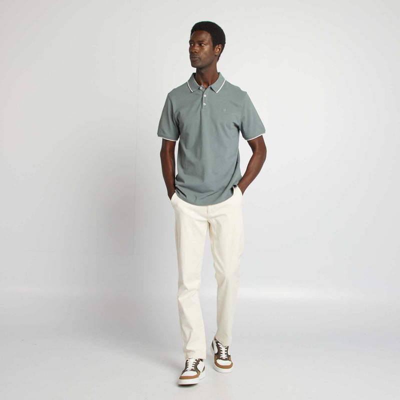 Polo en piqué  de coton