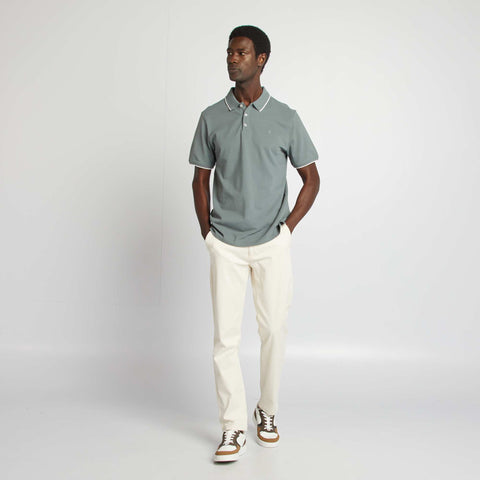 Polo en piqué  de coton