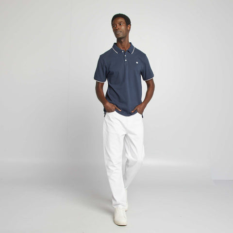 Polo en piqué  de coton