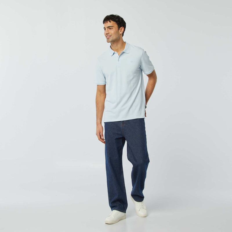 Polo en piqué  de coton