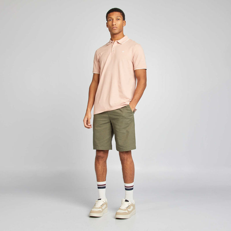 Polo en piqué  de coton