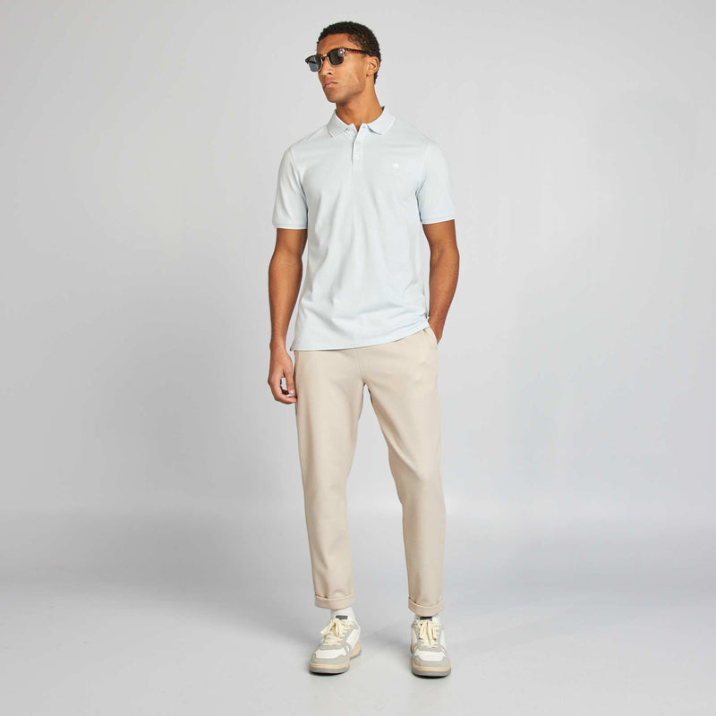 Polo en piqué  de coton
