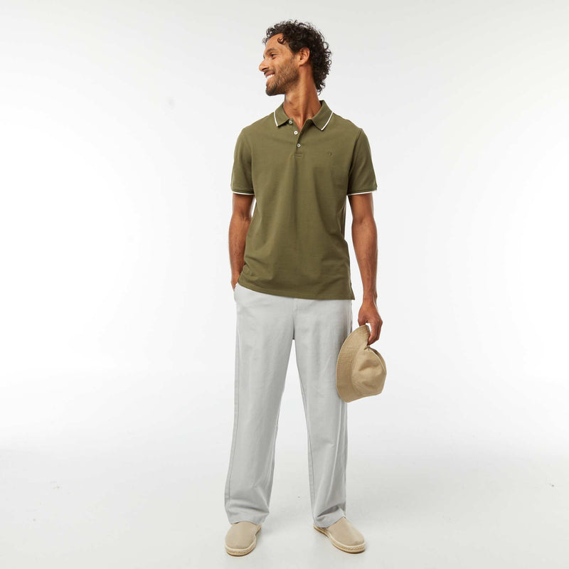 Polo en piqué  de coton