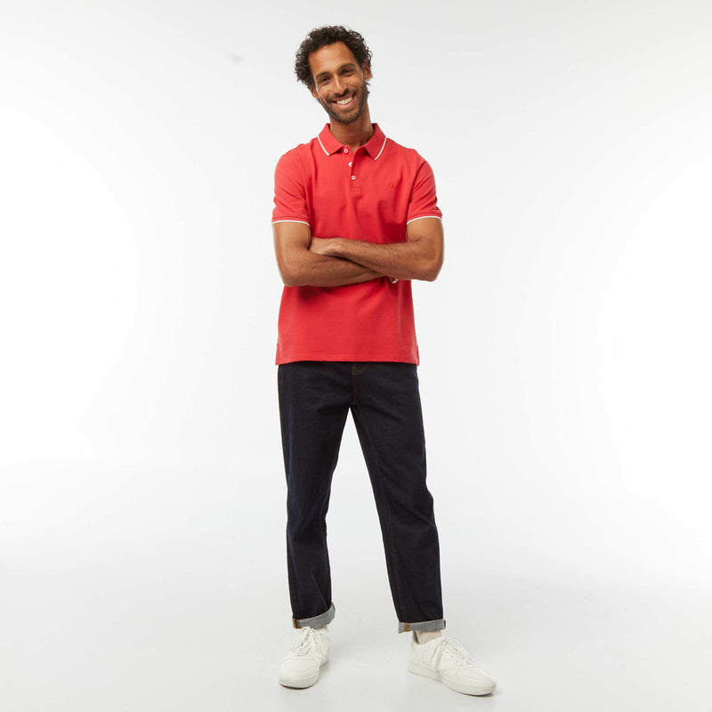 Polo en piqué  de coton