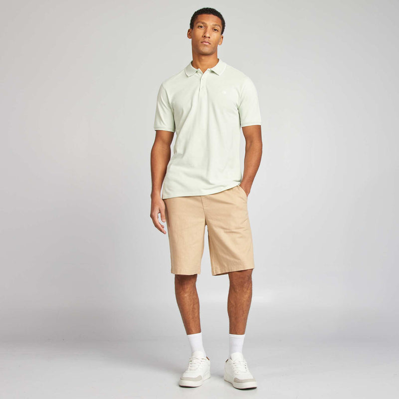 Polo en piqué  de coton