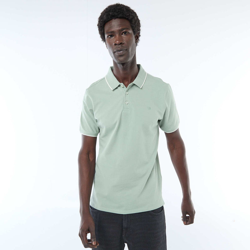 Polo en piqué  de coton
