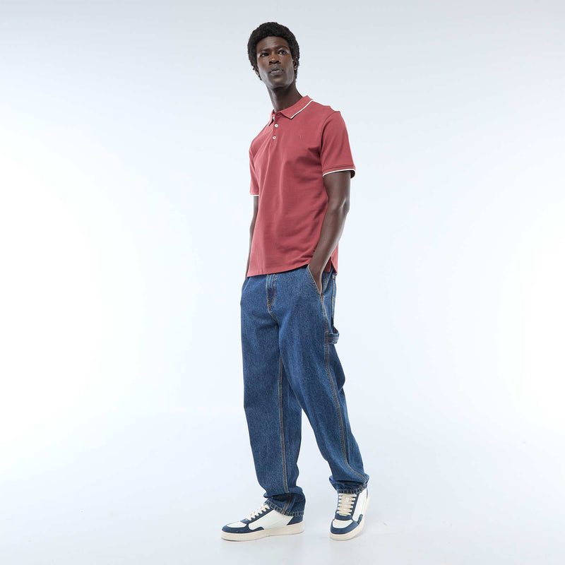 Polo en piqué  de coton