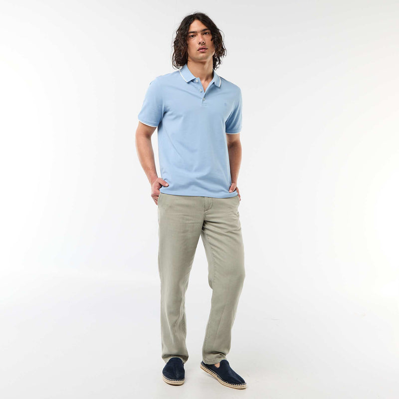 Polo en piqué  de coton