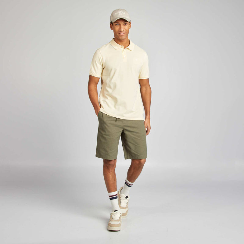 Polo en piqué  de coton