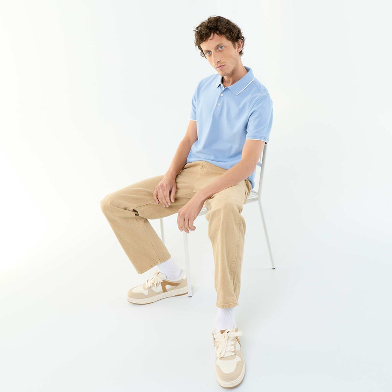Polo en piqué  de coton