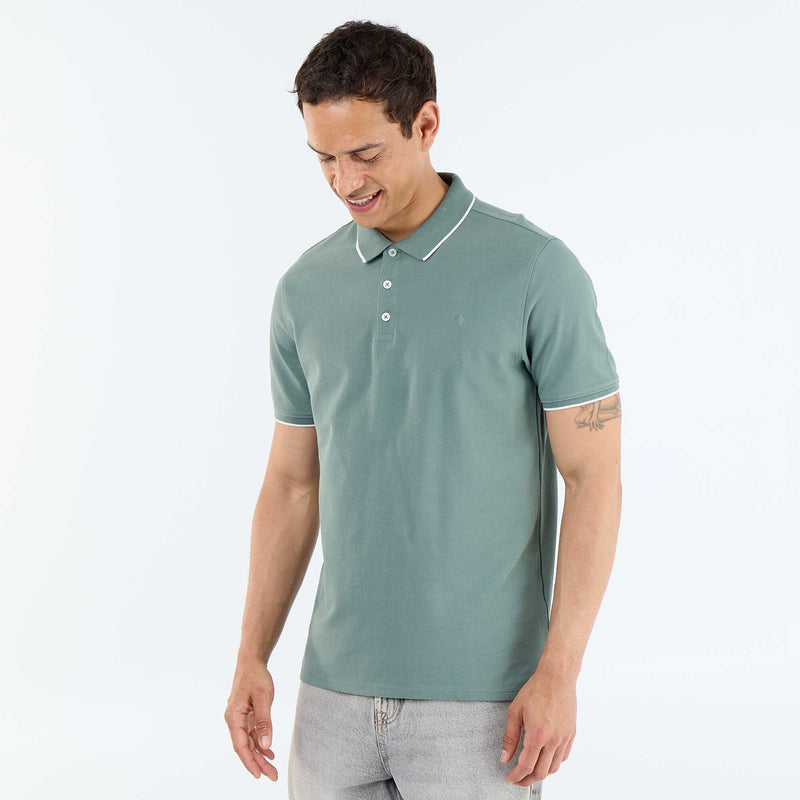 Polo en piqué  de coton