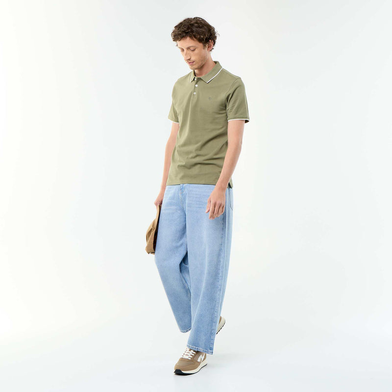 Polo en piqué  de coton