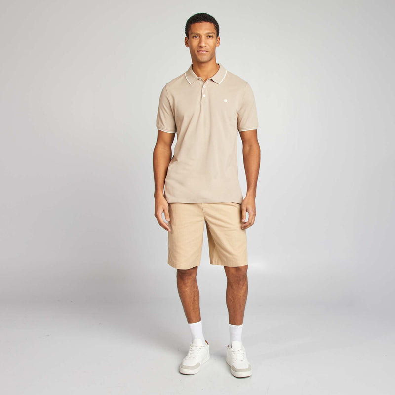 Polo en piqué  de coton