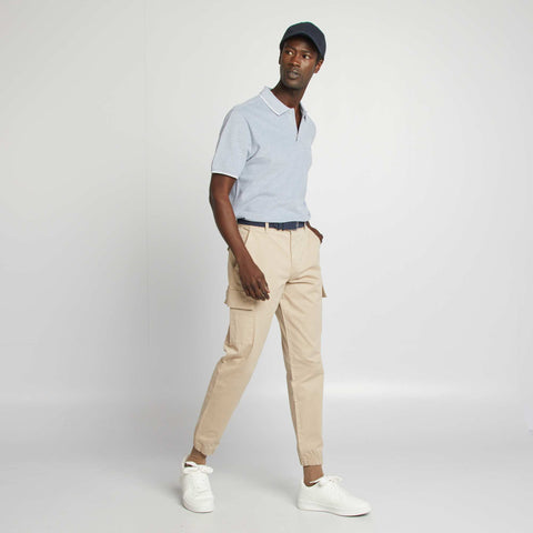 Polo en piqué  de coton