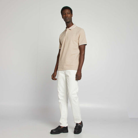 Polo en piqué  de coton